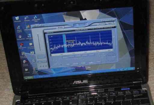 Picture of computer being used as software defined radio