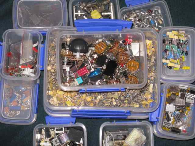 Picture of components in boxes