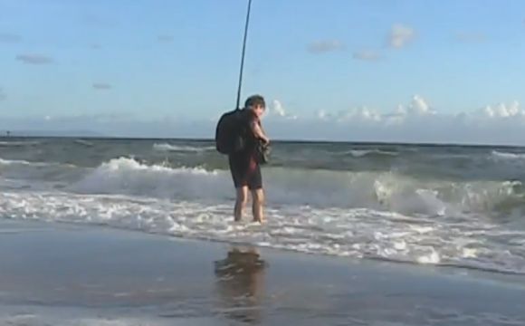 pedestrian mobile at the beach