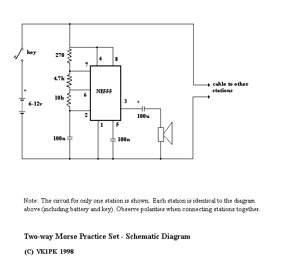 Circuit of Morse practice set